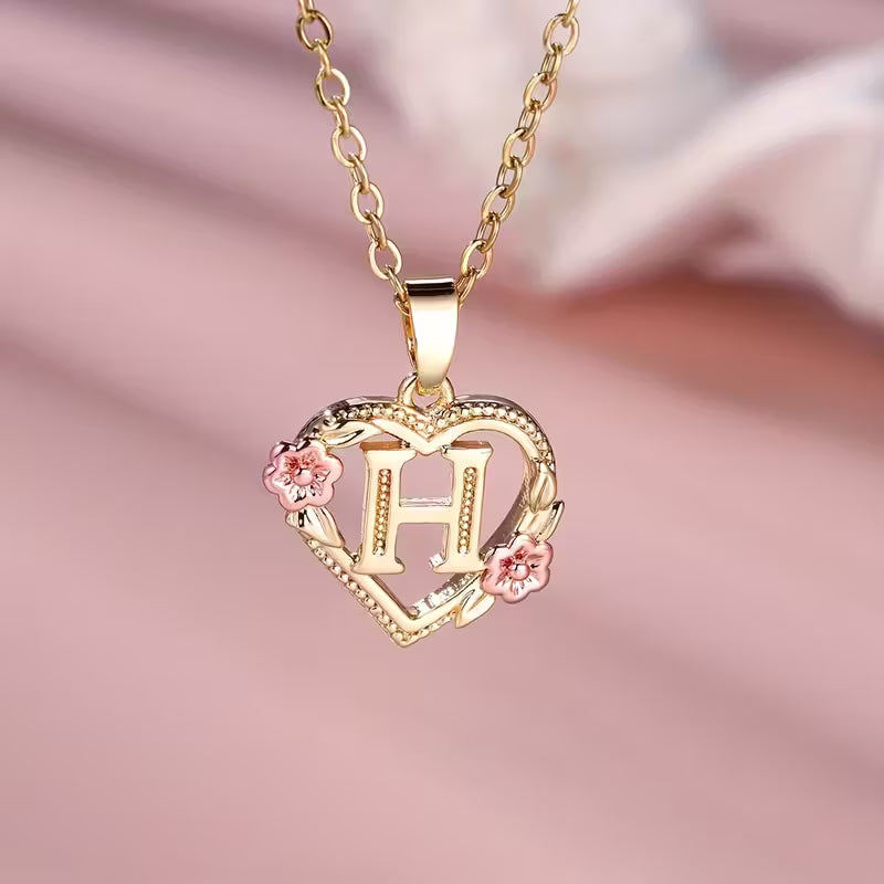 Rosaro Floral Heart Pendant Necklace
