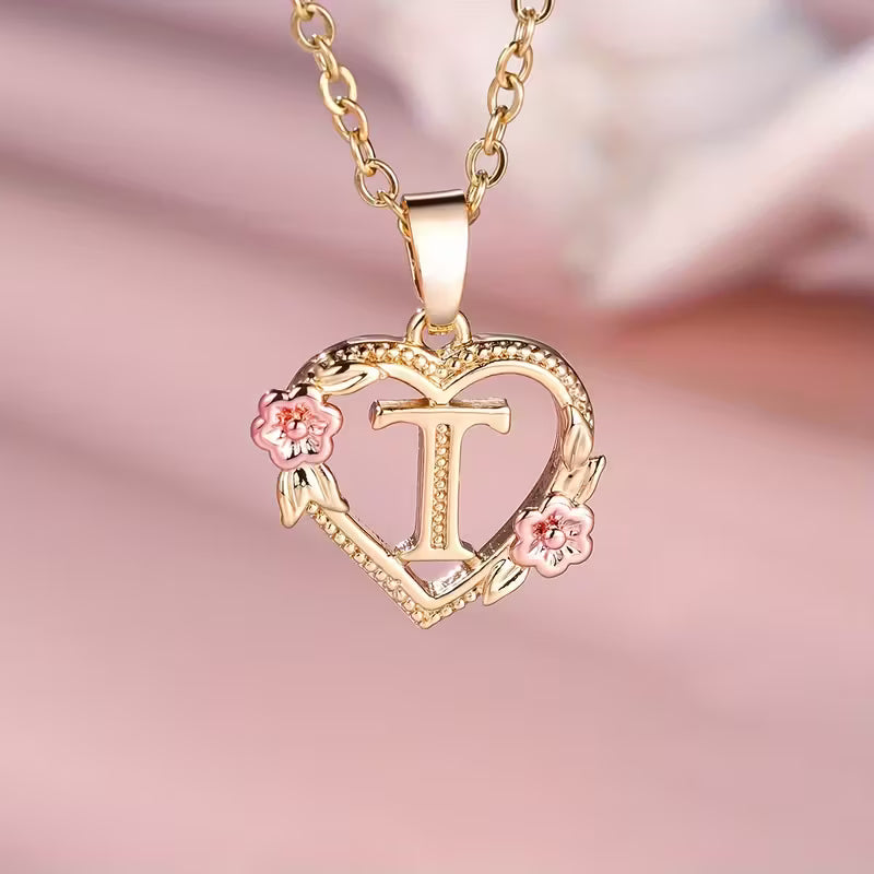 Rosaro Floral Heart Pendant Necklace