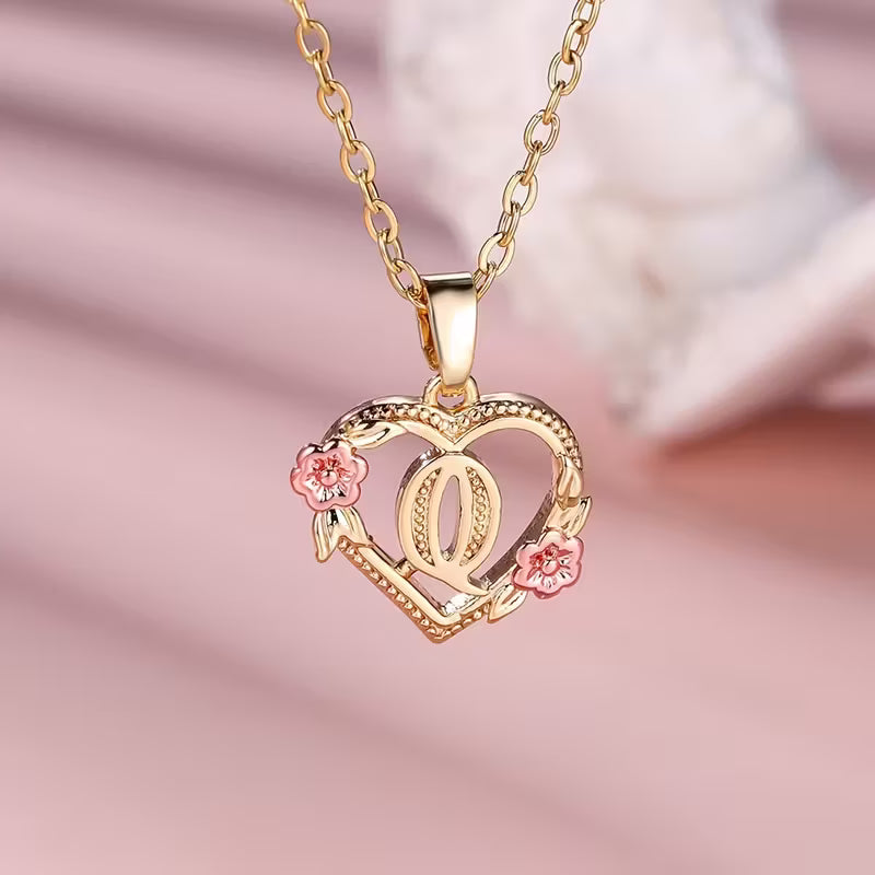Rosaro Floral Heart Pendant Necklace
