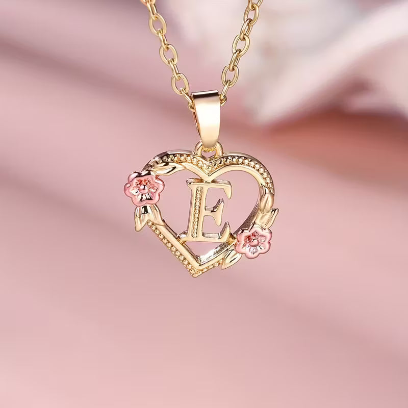 Rosaro Floral Heart Pendant Necklace