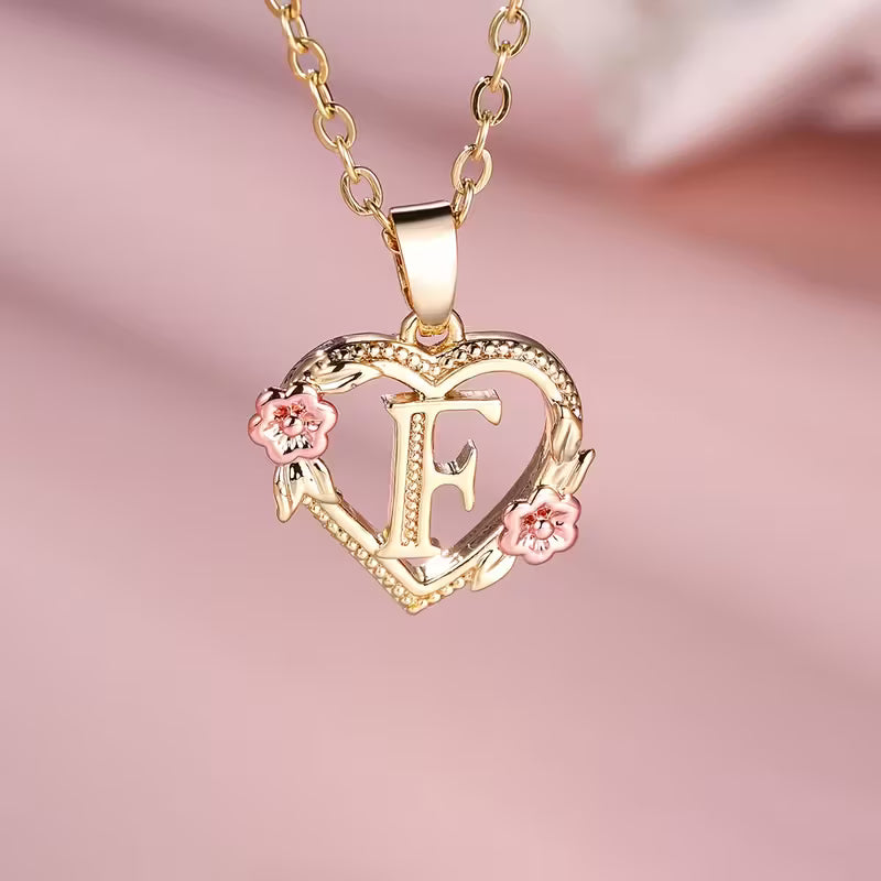 Rosaro Floral Heart Pendant Necklace