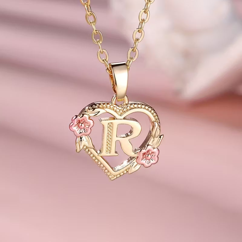 Rosaro Floral Heart Pendant Necklace