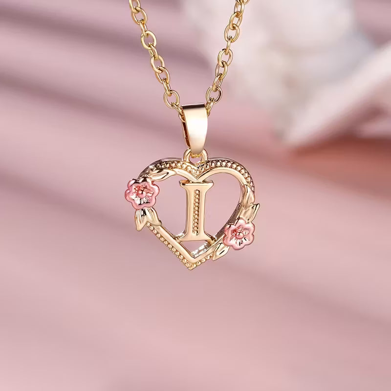 Rosaro Floral Heart Pendant Necklace